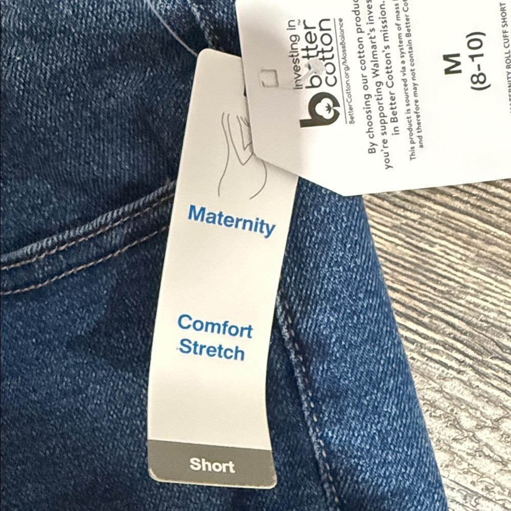 Denim Blue Women's maternity Shorts - Picture 9 of 9